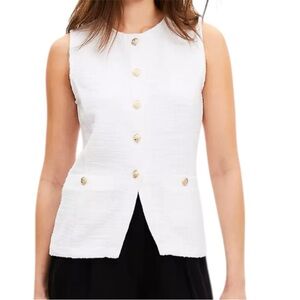 LOFT Tweed Pocket Vest